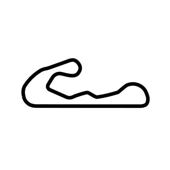 Inde Motorsports Ranch South Course Circuit Race Track Outline Vinyl Decal Sticker