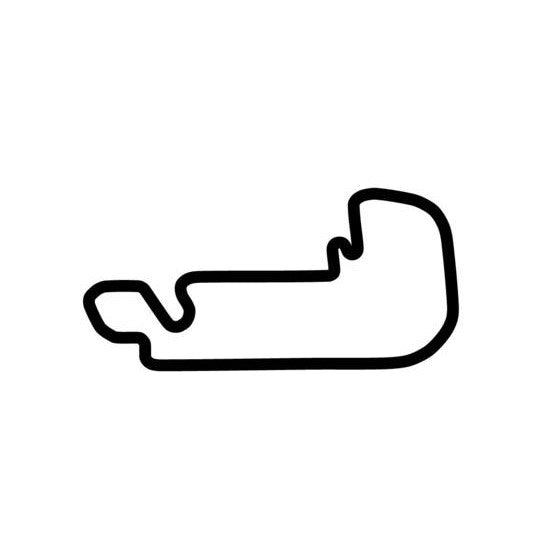 Indianapolis Motor Speedway Grand Prix Circuit Race Track Outline Vinyl Decal Sticker