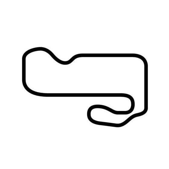 Indianapolis Raceway Park Road Course Circuit Race Track Outline Vinyl Decal Sticker