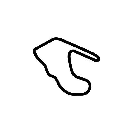 Ingliston Racing Circuit 1651km Race Track Outline Vinyl Decal Sticker