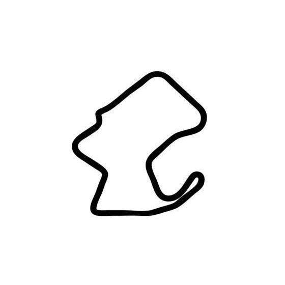 Laguna Seca Circuit Race Track Outline Vinyl Decal Sticker