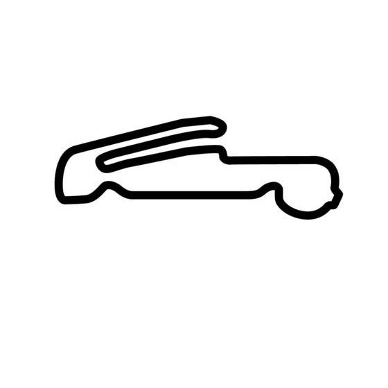 Leipzig Porsche Testing Centre Grober Circuit Race Track Outline Vinyl Decal Sticker