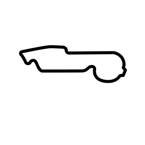 Leipzig Porsche Testing Centre Kleiner Circuit Race Track Outline Vinyl Decal Sticker