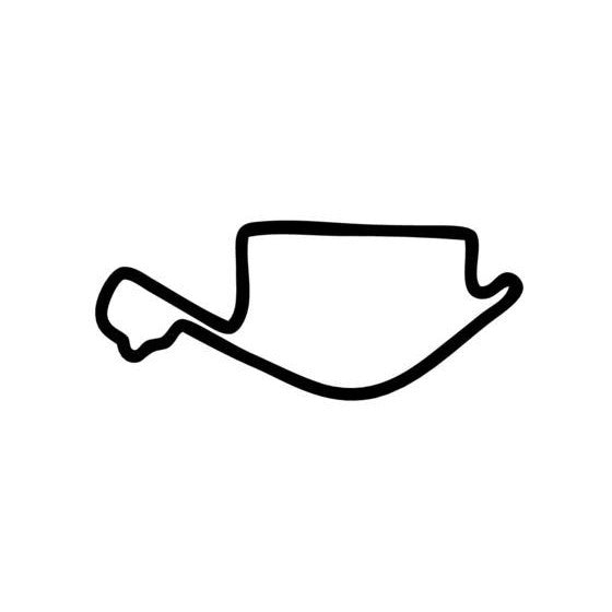 Long Beach Grand Prix Circuit Race Track Outline Vinyl Decal Sticker