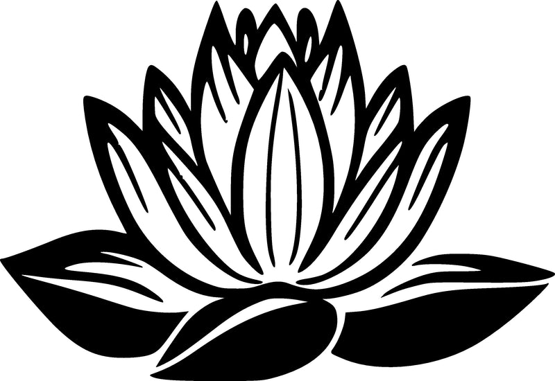 Lotus Flower Detailed Botany Zen Yoga Vinyl Decal Sticker