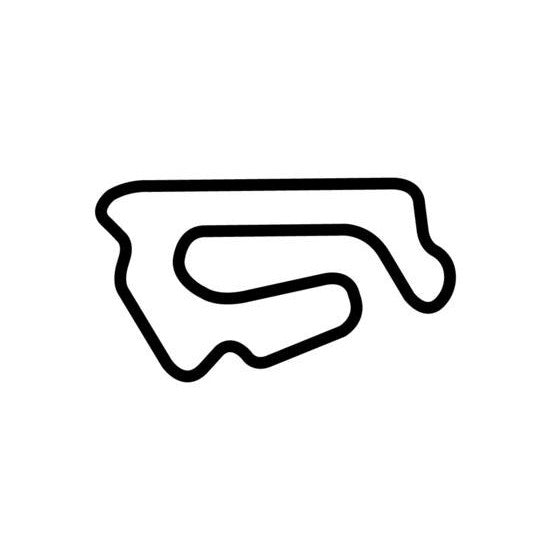 Mid America Motorplex Full Course Circuit Race Track Outline Vinyl Decal Sticker