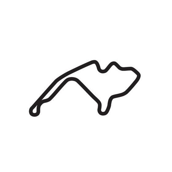 Mid Ohio Circuit Race Track Outline Vinyl Decal Sticker