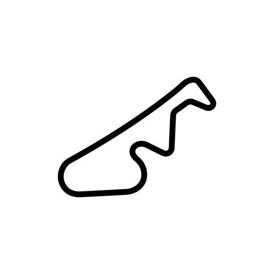 Mid State Kart Club Track Circuit Race Track Outline Vinyl Decal Sticker