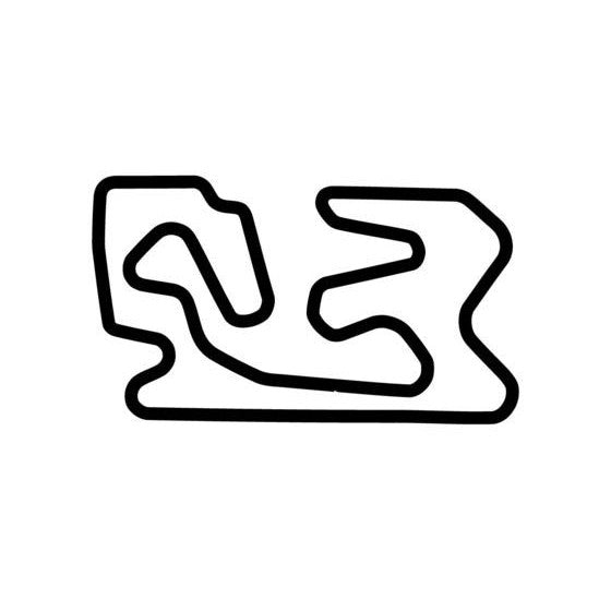 Miller Motorsports Park Full Course Circuit Race Track Outline Vinyl Decal Sticker