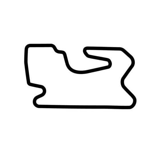 Miller Motorsports Park Outer Course Circuit Race Track Outline Vinyl Decal Sticker