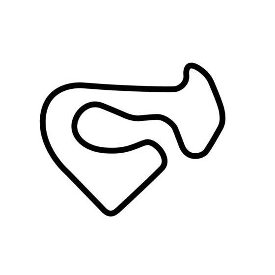 Monticello Motor Club South Course Circuit Race Track Outline Vinyl Decal Sticker