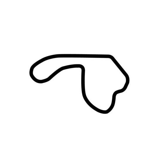 New Jersey Motorsports Park Lightning Circuit Race Track Outline Vinyl Decal Sticker