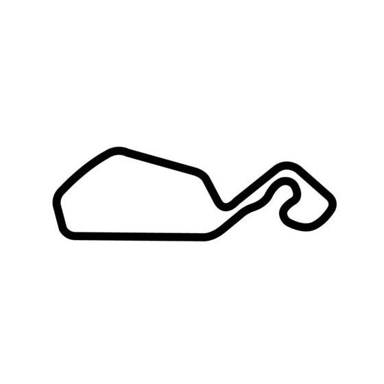 New Jersey Motorsports Park Thunderbolt A Circuit Race Track Outline Vinyl Decal Sticker