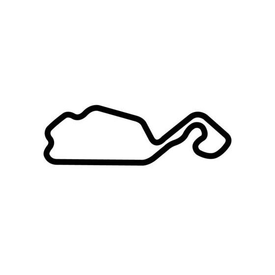 New Jersey Motorsports Park Thunderbolt B Circuit Race Track Outline Vinyl Decal Sticker