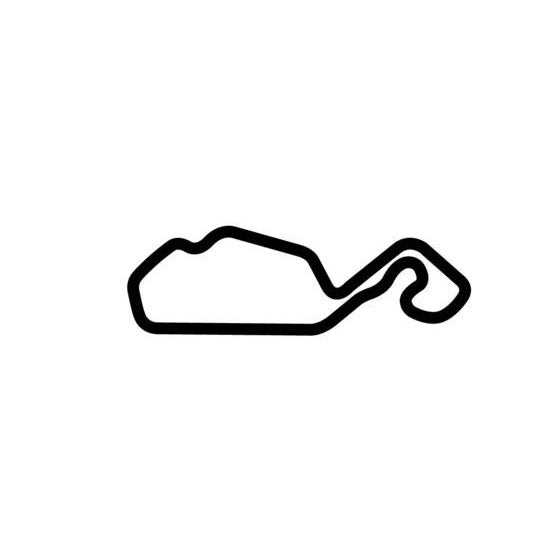 New Jersey Motorsports Park Thunderbolt C Circuit Race Track Outline Vinyl Decal Sticker