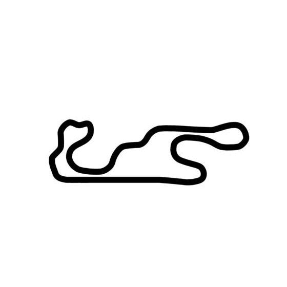 New York Safety Track Circuit Race Track Outline Vinyl Decal Sticker