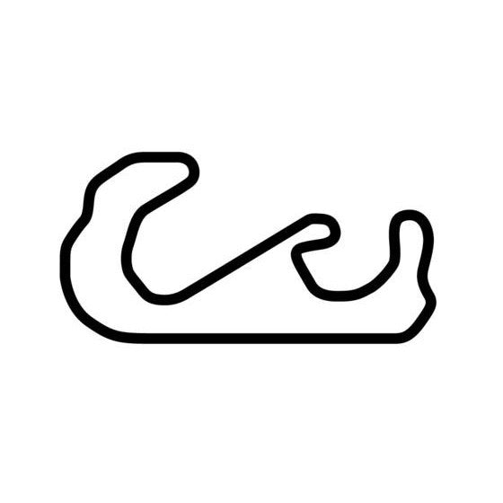 Ontario Motor Speedway Circuit Race Track Outline Vinyl Decal Sticker