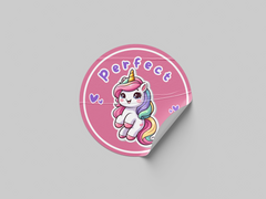 Perfect Motivational Kids Cute Unicorn Girl Design 15 Classroom School Homework Award Sticker