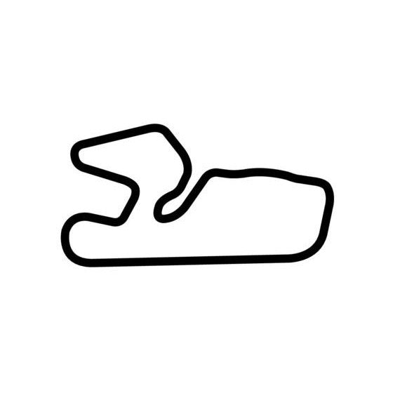 Pueblo Motorsports Park Circuit Race Track Outline Vinyl Decal Sticker