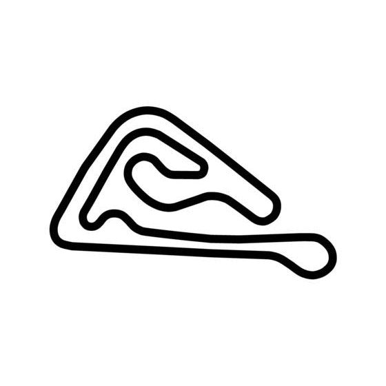 Slovakia Ring Automotodrom Circuit Race Track Outline Vinyl Decal Sticker