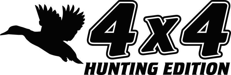 4x4 Duck Hunting Edition Text Animal Bird Sport Hunter Vinyl Decal Sticker