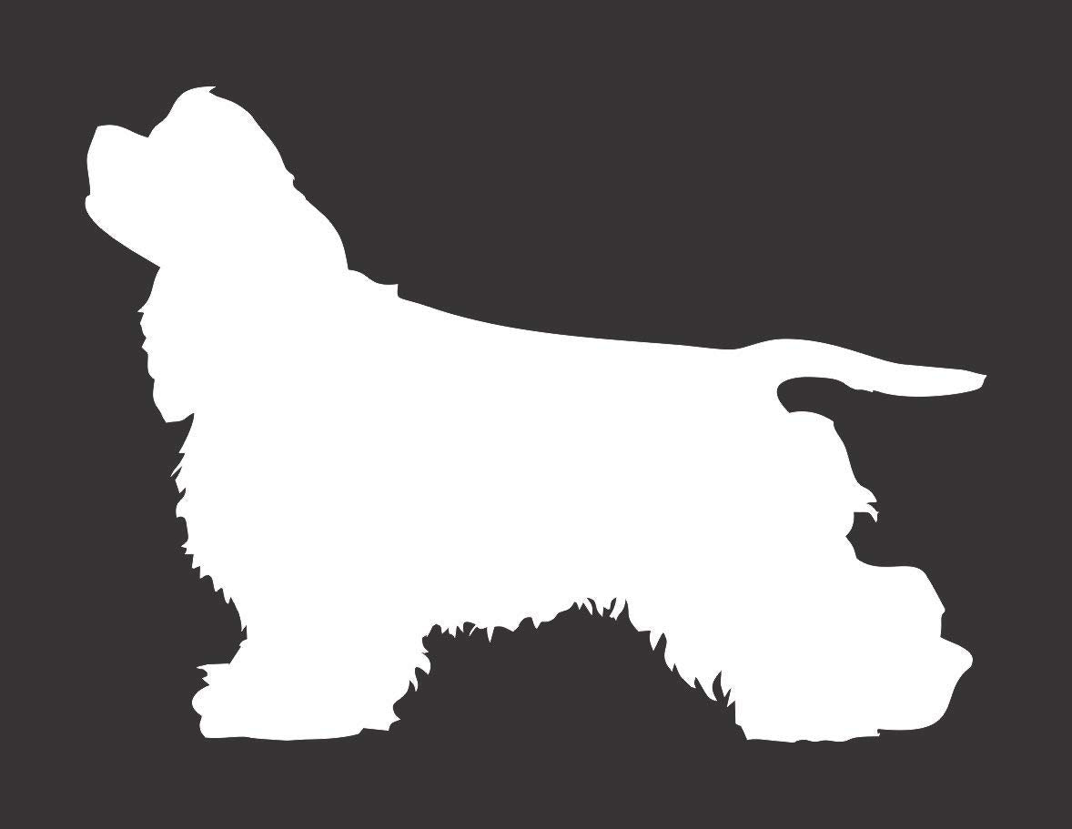 American Cocker Spaniel Dog Silhouette Die Cut Vinyl Window Decal Sticker for Car Truck