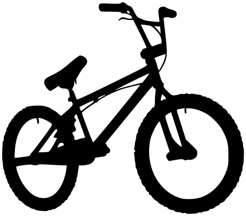 Trick style bike with pegs bicycle vinyl decal sticker