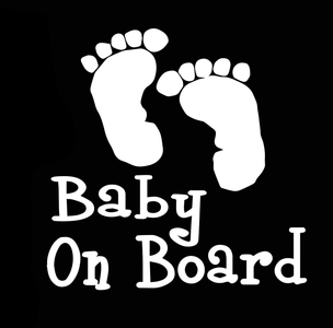 Baby on Board Decal feet