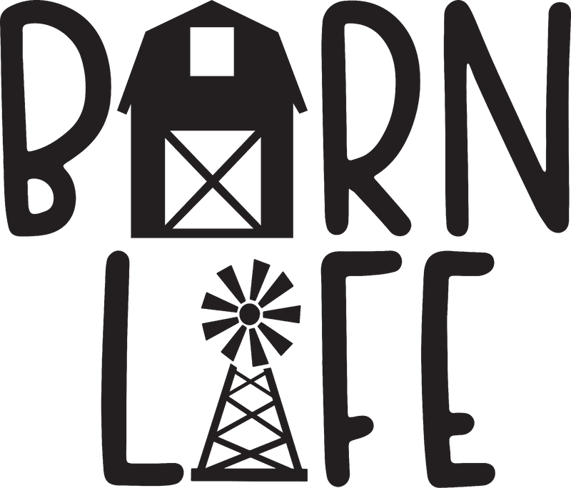 Barn Life Mill Text Symbol Farm Window Decal Bumper Sticker Farming Pasture Farmer