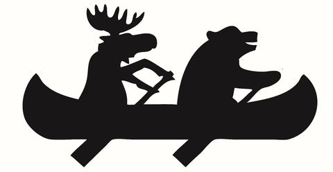 Bear Moose & Canoe Vinyl Decal Sticker For Car or Truck Windows Laptop