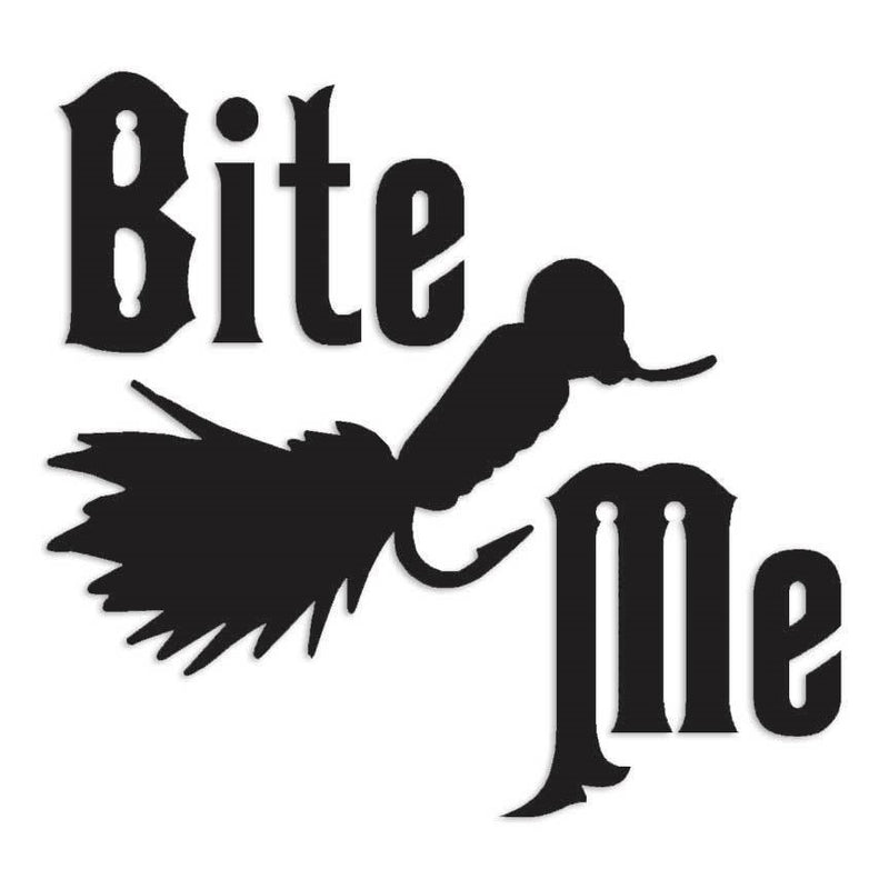 Bite Me Fishing Lure Decal Sticker