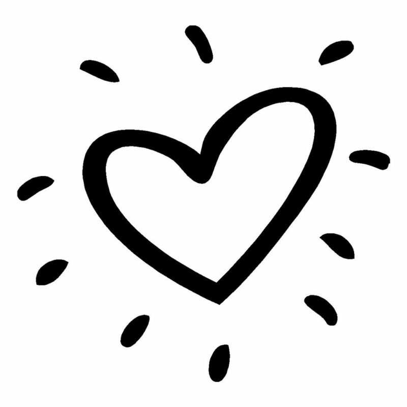 CUTE HEART Sticker Sun Love Fun Girlie Car Window Decal