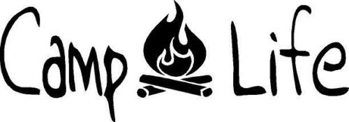 Camp Life with campfire vinyl decal sticker camping