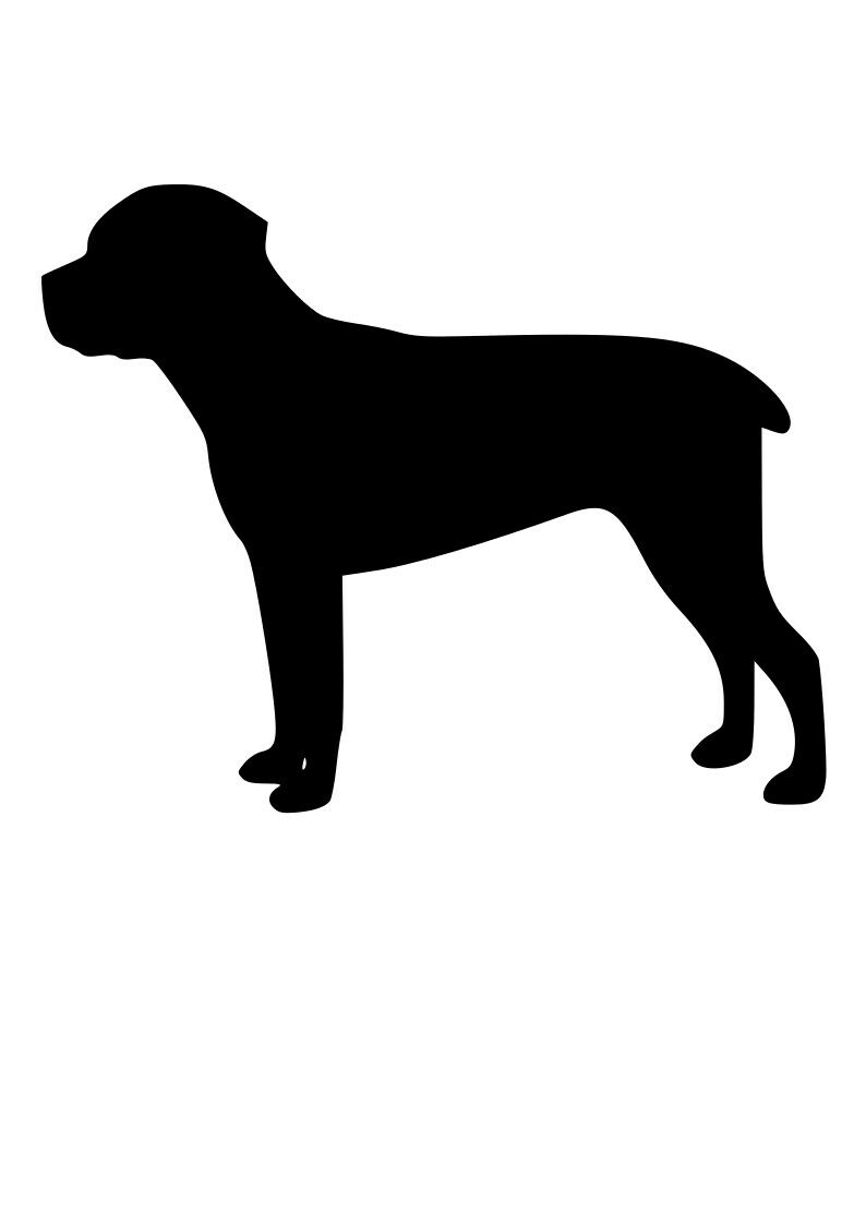 Cane Corso Dog Standing Silhouette Vinyl Decal Sticker