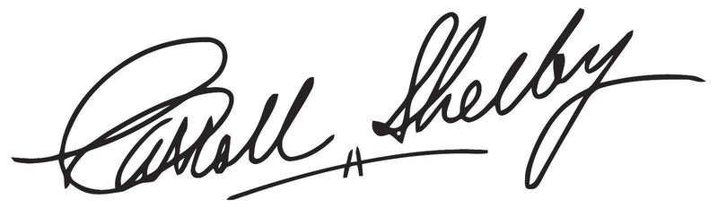 Carroll Shelby Autograph Signature Vinyl Decal Sticker