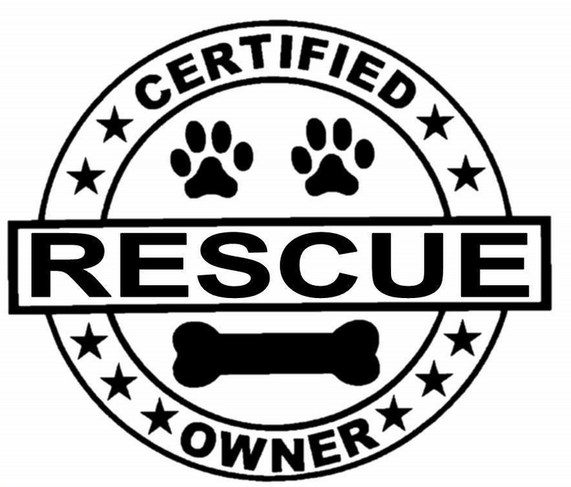 Certified Dog Rescue Dog Sticker