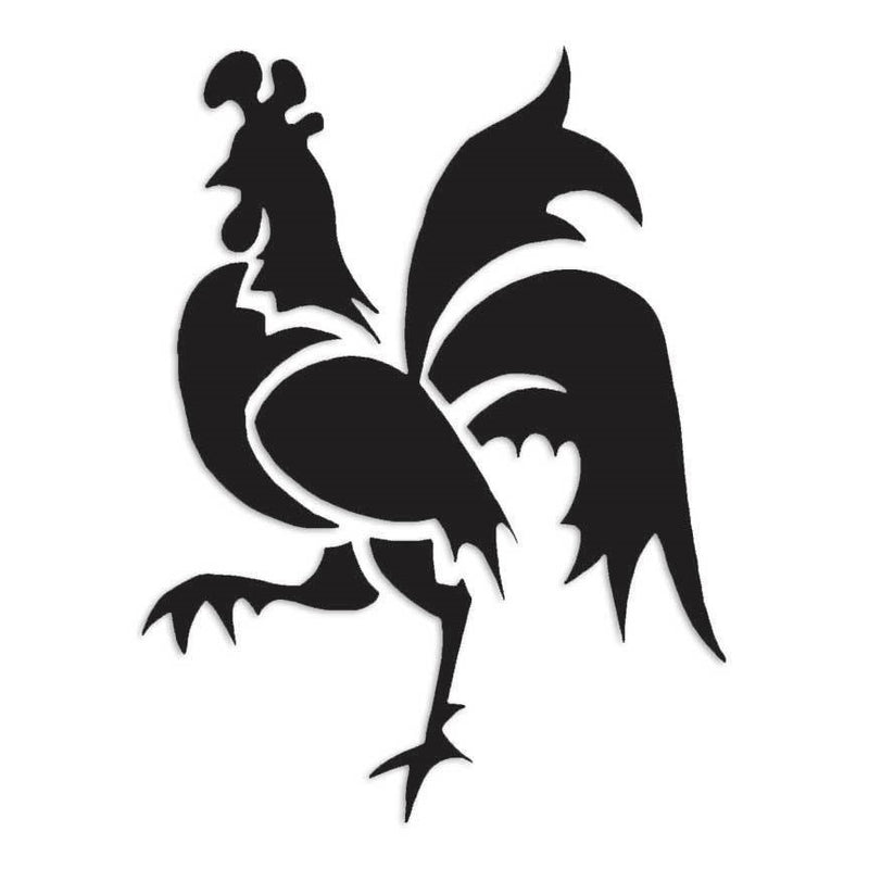 Chicken Rooster Tribal Decal Sticker