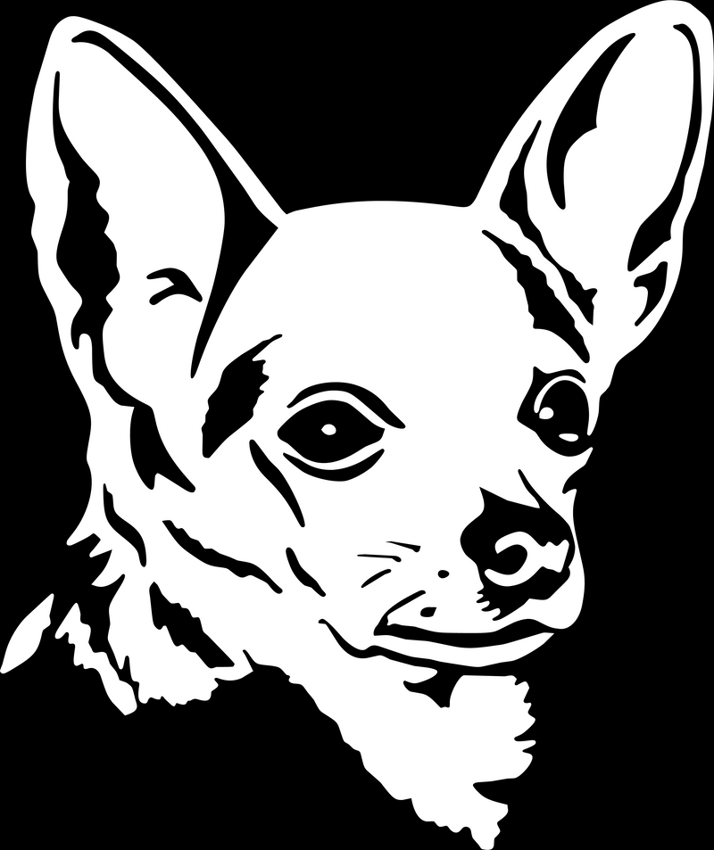 Chihuahua Dog Face Head Vinyl Car Window Decals Sticker Rescue