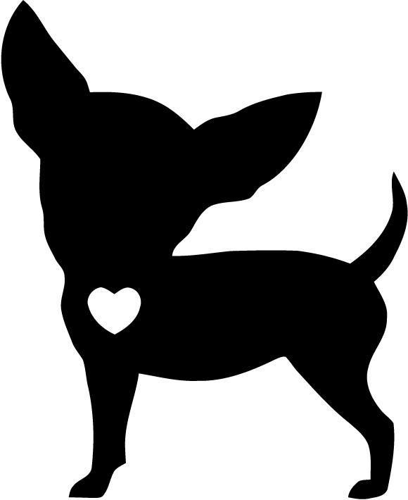 Chihuahua heart Vinyl Car Window Laptop Decal Sticker
