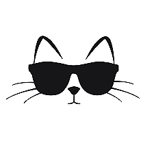 Cool Cat Kitty Decal Vinyl Sticker Laptop Car Window