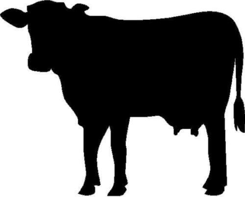 Cow silhouette vinyl decal sticker cute country animal farm livestock cattle