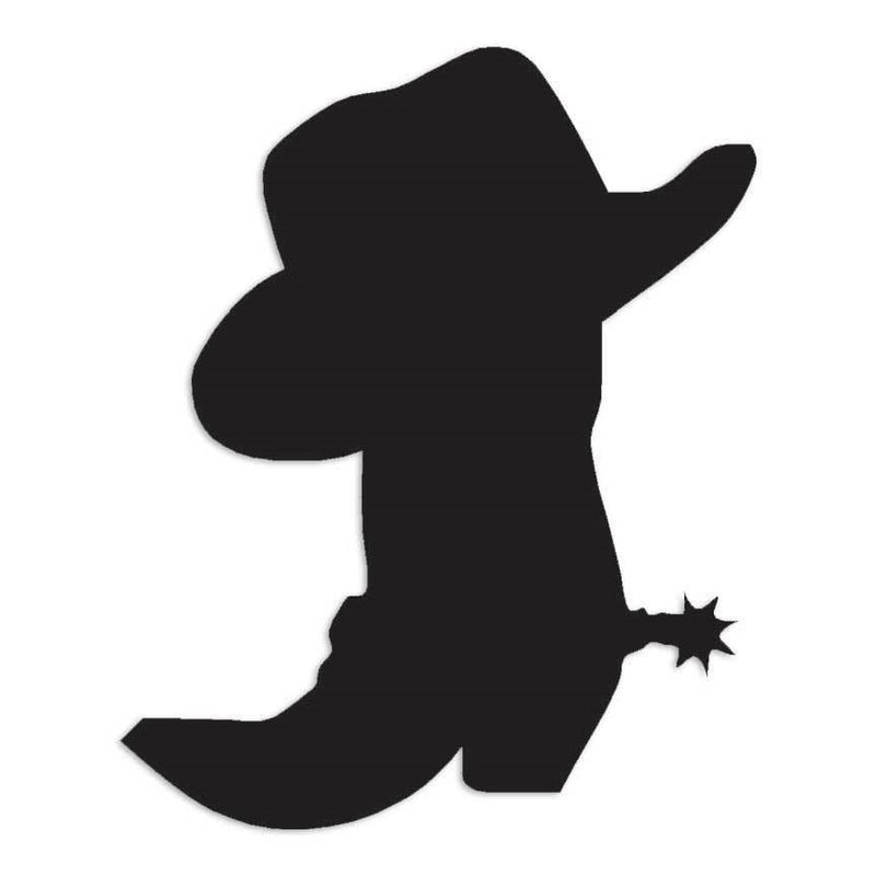 Cowboy Boot Western Hat Decal Sticker