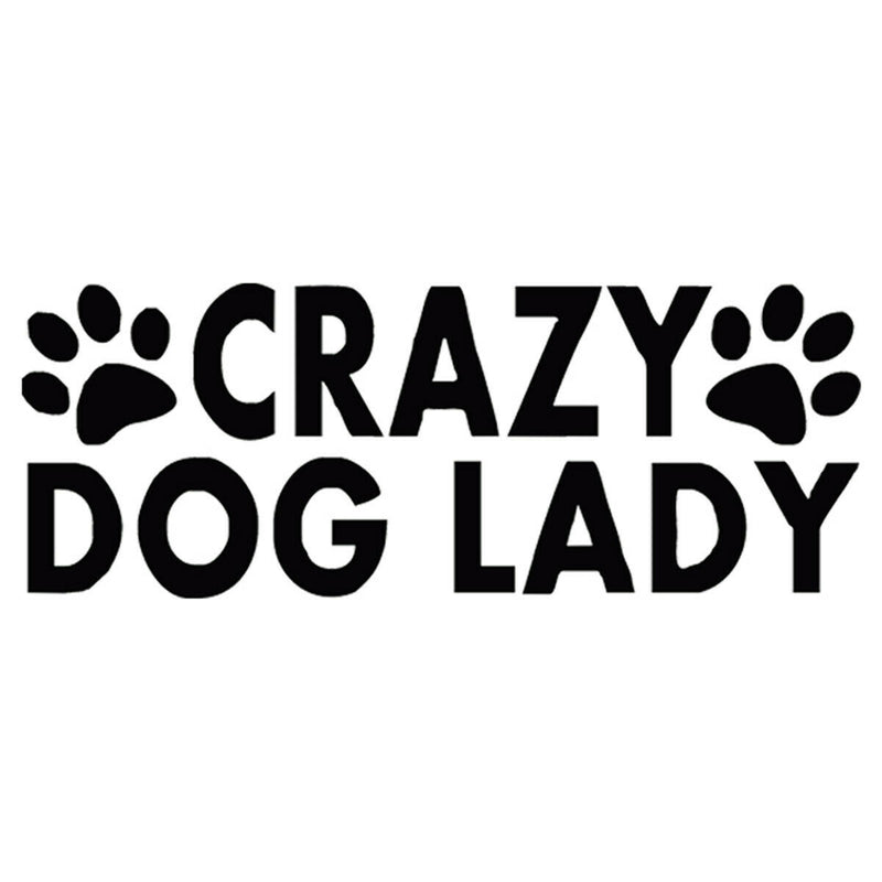 Crazy Dog Lady Funny Sticker Car Window Door Bumper Laptop Wall Vinyl Decal