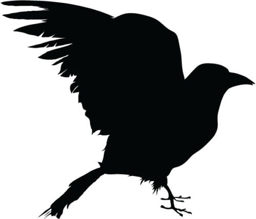 Crow silhouette vinyl decal sticker raven crow birds