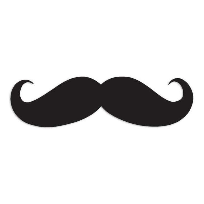 Curled Tip Mustache Decal Sticker