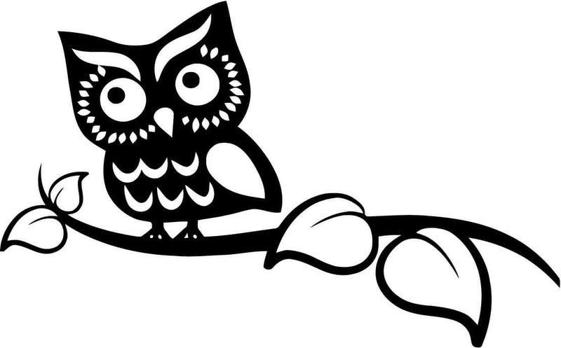 Cute Owl Vinyl Car Window Laptop Decal Sticker