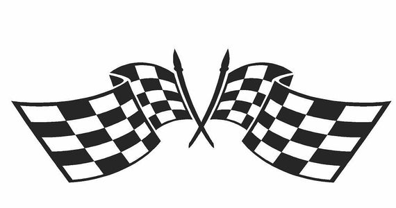 Decal Checkered Flag Finish Line Racing Motor Sports Car Truck Auto Suv Van 3