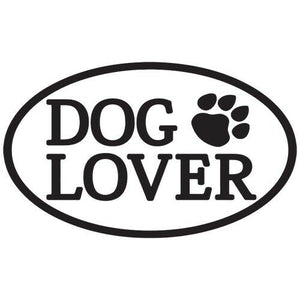 Dog Lover Paws Puppy Life Euro Oval Love Animals Vinyl Decal Sticker