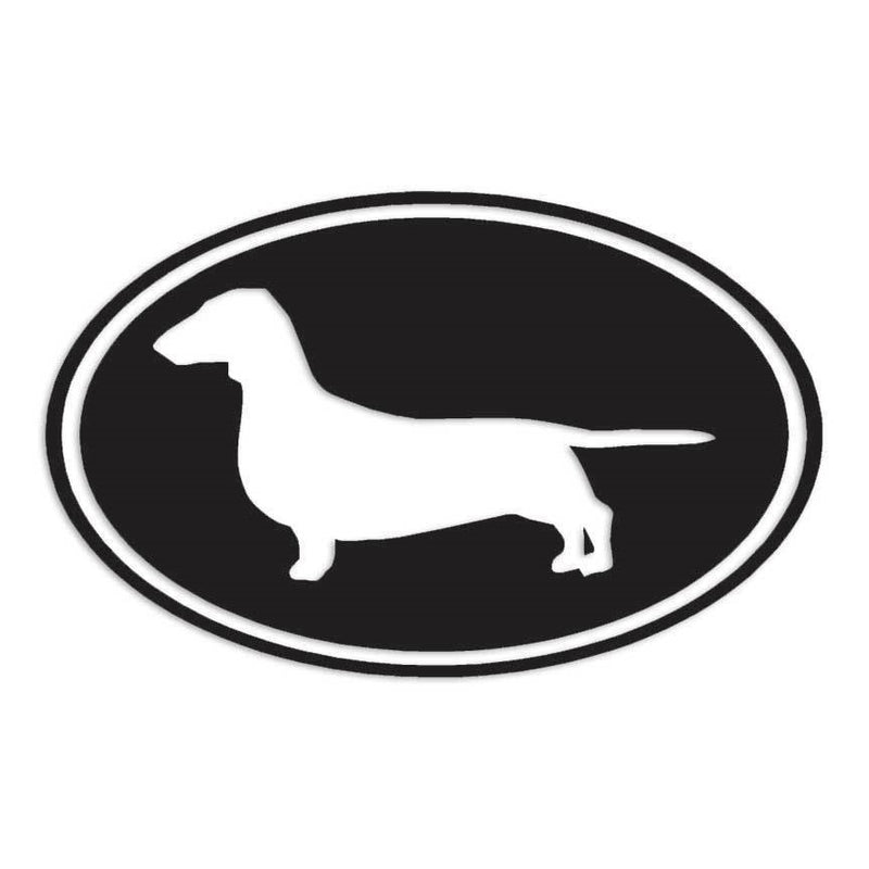 Dachshund Oval Dog Decal Sticker