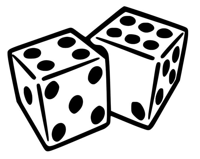 Dice Gambling Dice Craps Dice Bunco Laptop Car Truck Vinyl Decal Sticker